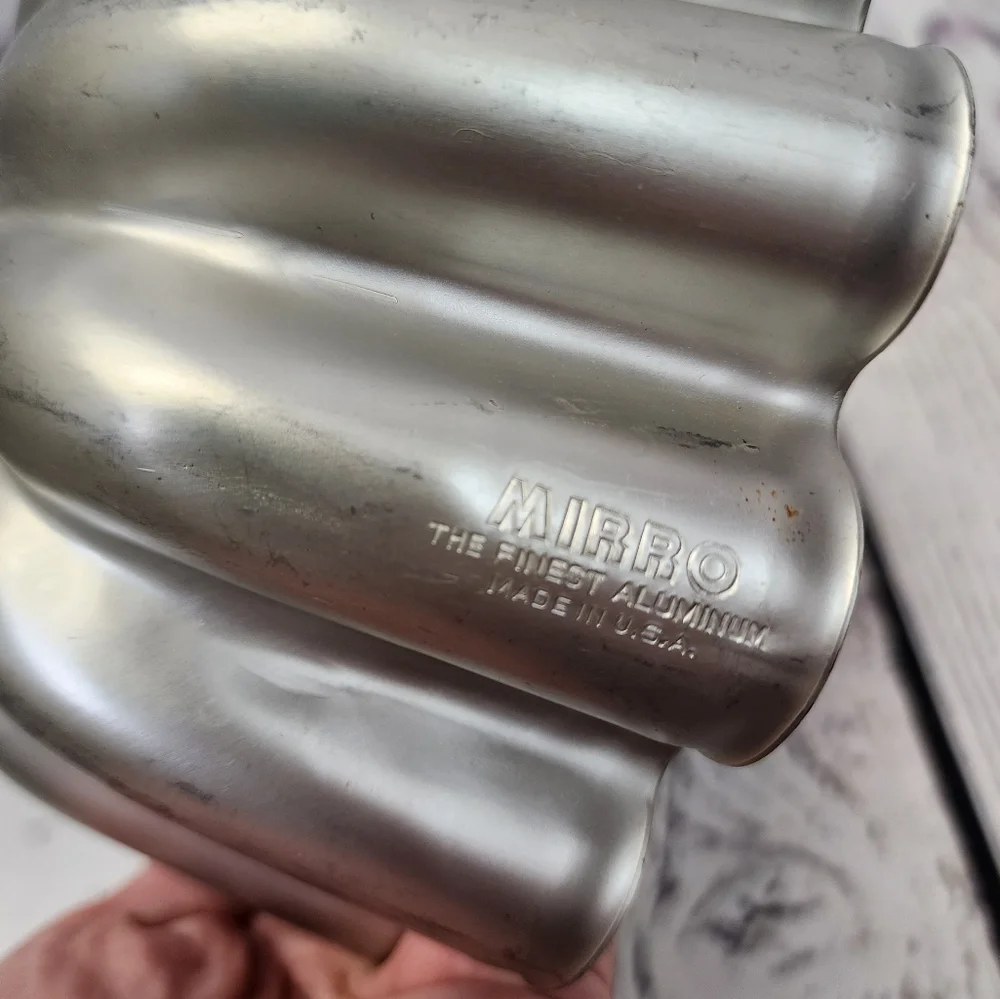 Vintage Mirro Aluminum Fluted‎ Silver Salad Cake Jello Mold